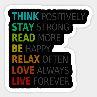 Think positively Sticker